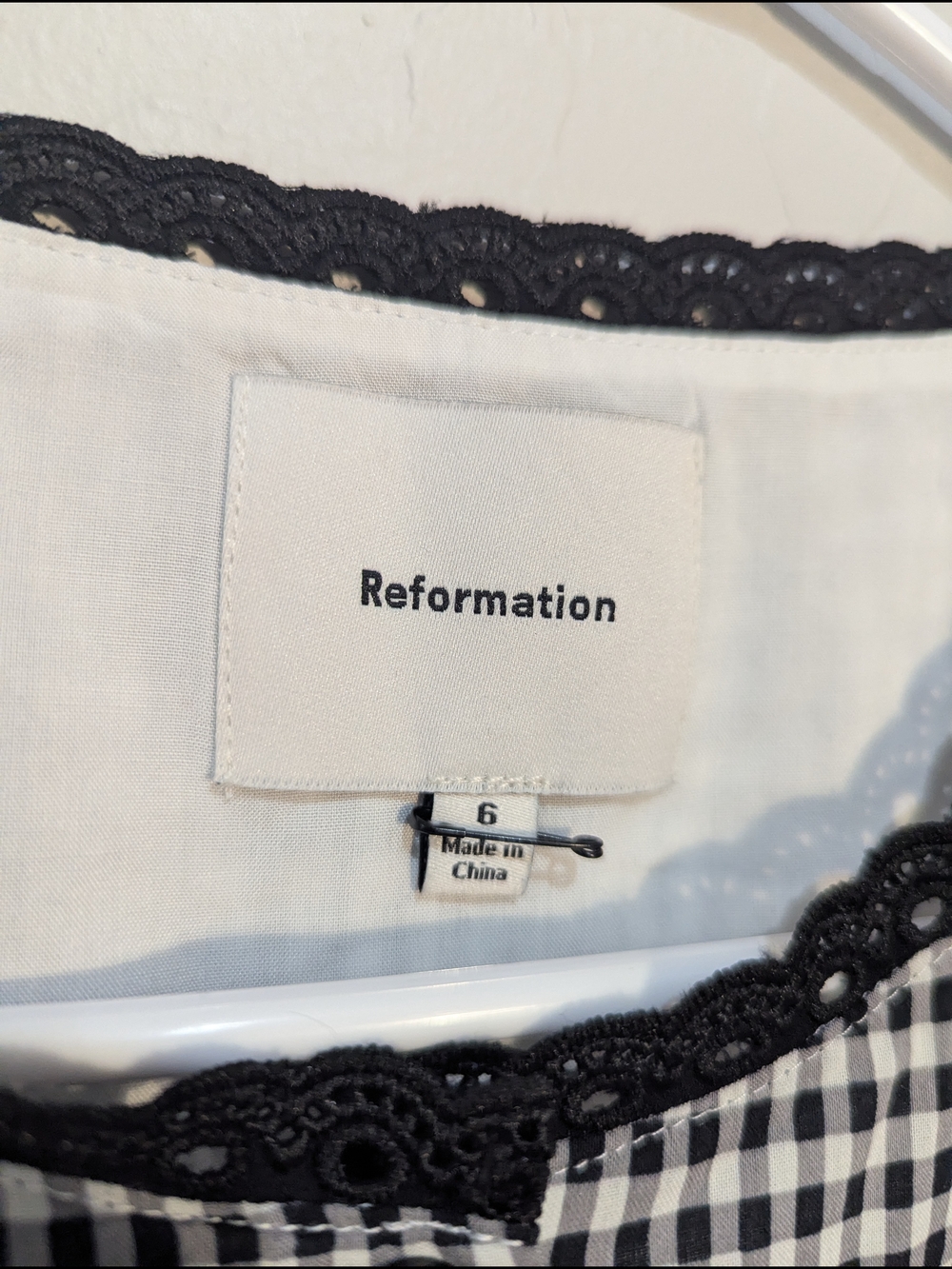 Reformation Valetta Two Piece In Remy Check - Size 6 - Picture 6 of 12